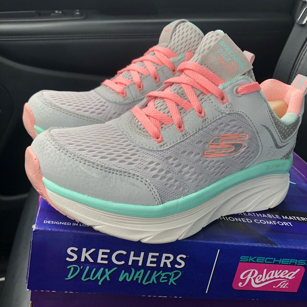 Skechers Dlux Walker Grey Coral